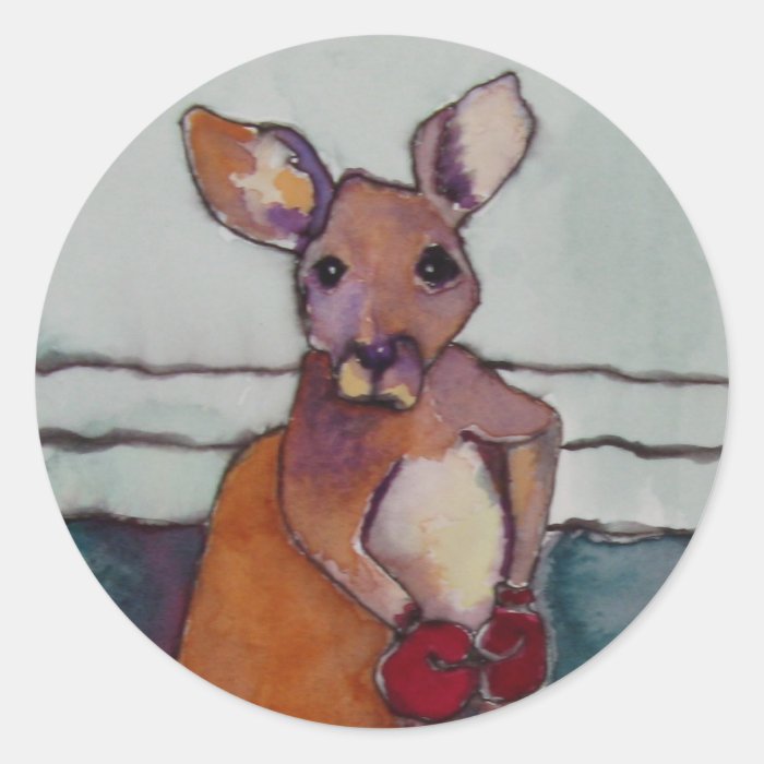 BOXING KANGAROO STICKERS Zazzle