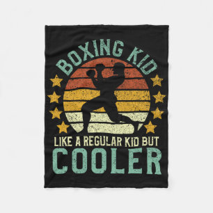 Boxing Kid Funny Youth Boxer Gift Fleece Blanket