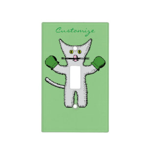Boxing Kitten with Mittens Thunder_Cove Light Switch Cover