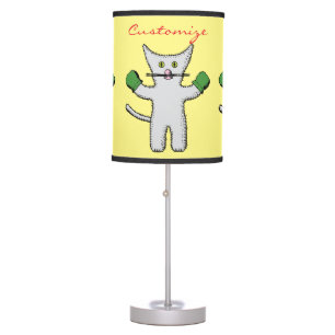 Boxing Kitten with Mittens Thunder_Cove Table Lamp