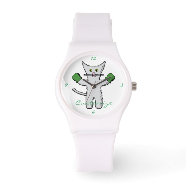 Boxing Kitten with Mittens Thunder_Cove Watch (Front)