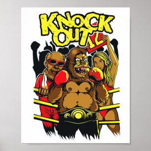 Boxing Knock Out Saying Poster