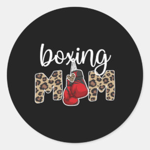 Boxing Mama Proud Boxing Mom Boxing Mother Classic Round Sticker