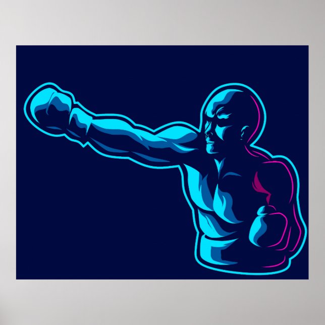 Boxing man pop art poster (Front)
