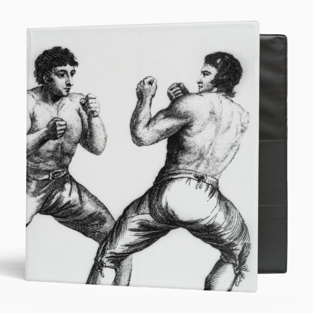 Boxing Match 3 Ring Binder (Front/Inside)