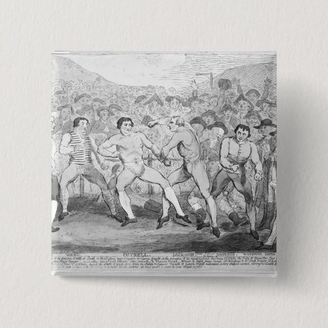 Boxing match between Thomas Futrell & John Pinback Button (Front)