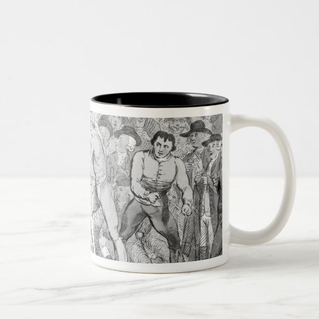 Boxing match between Thomas Futrell & John Two-Tone Coffee Mug (Right)