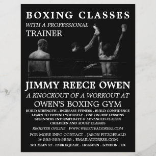 Boxing Match Champion, Boxing Class Advert Flyer