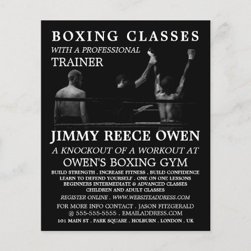 Boxing Match Champion Boxing Class Advert Flyer