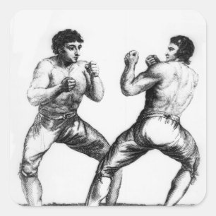 Boxing Match Square Sticker