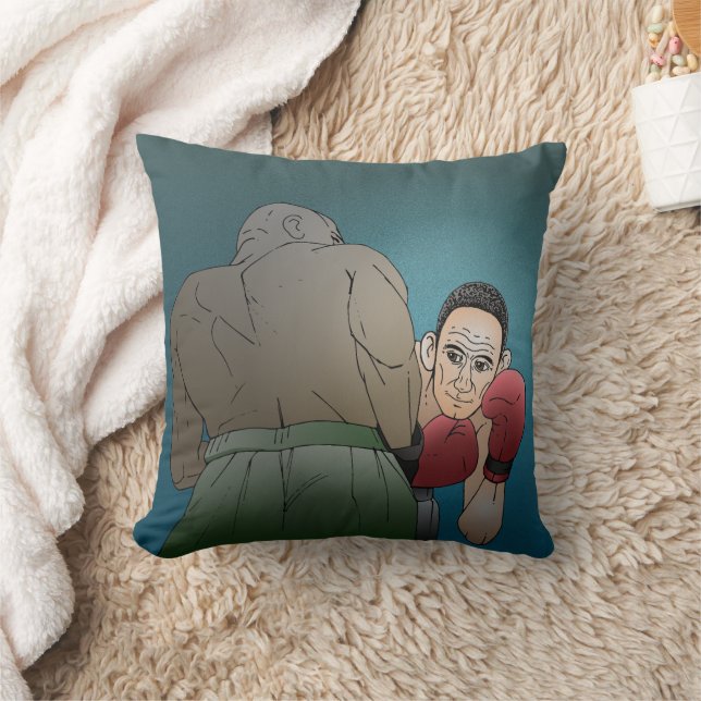 Boxing Match Throw Pillow (Blanket)