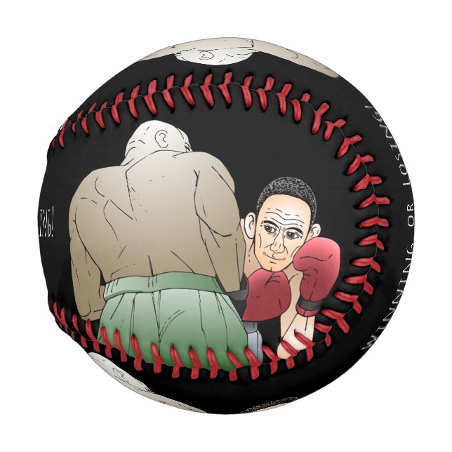 Boxing Match with Two Men Baseball (Back Left)