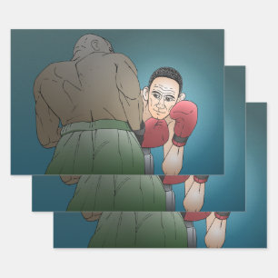 Boxing Match Wrapping Paper Sheets