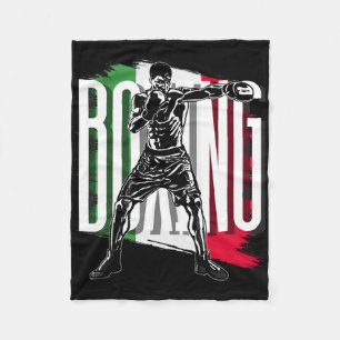 Boxing , Mexican Flag Fleece Blanket