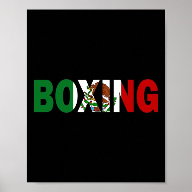 Boxing Mexico Flag  Poster (Front)