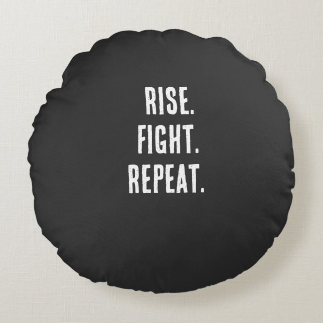 Boxing Motivational Shirt Round Pillow (Front)