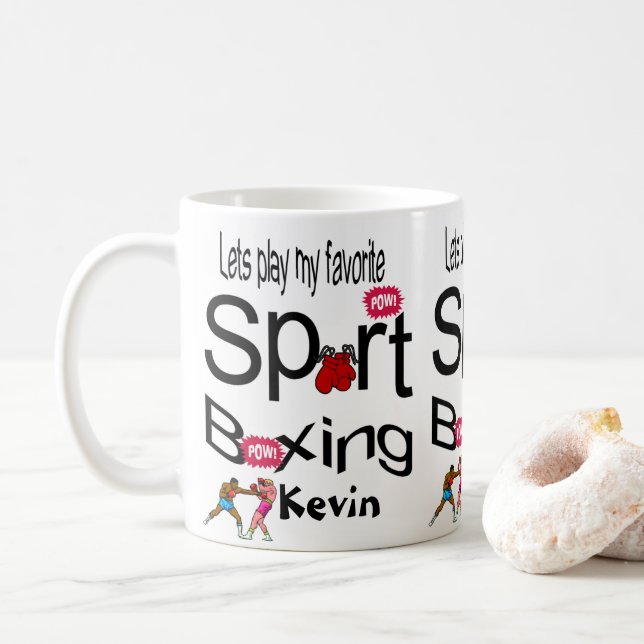 Boxing Mugs Sports (With Donut)