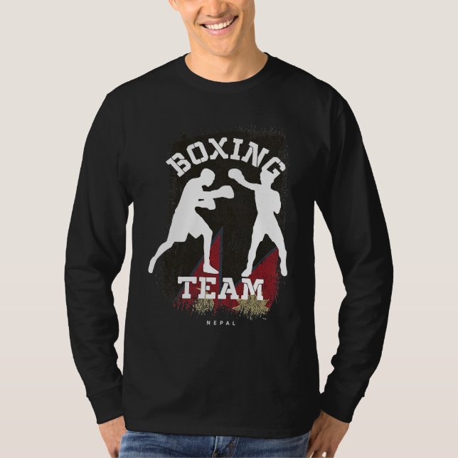 Boxing Nepal Combat Sports Fighter Boxing T-Shirt (Front)