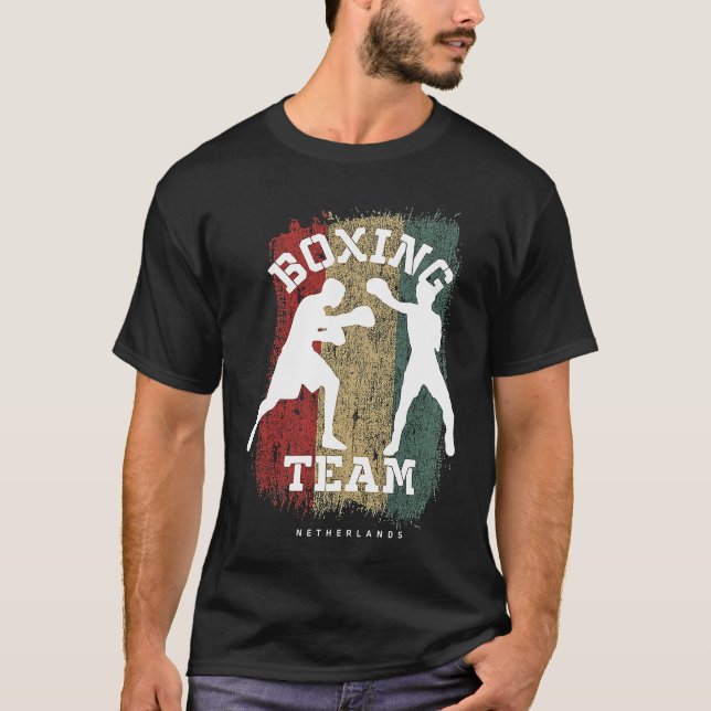Boxing Netherlands Combat Sports Fighter Boxing T-Shirt (Front)