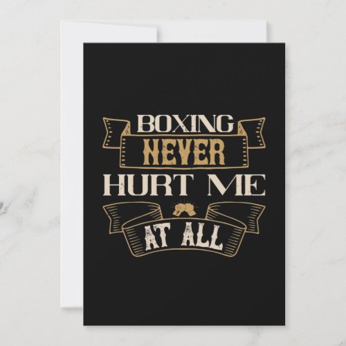 Boxing Never Hurt Me At All Save The Date