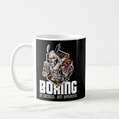 Boxing No Excuses Just Uppercuts Kangaroo Boxer  Coffee Mug