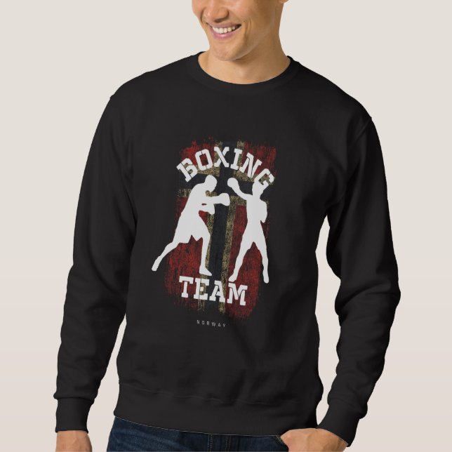 Boxing Norway Combat Sports Fighter Boxing Sweatshirt (Front)