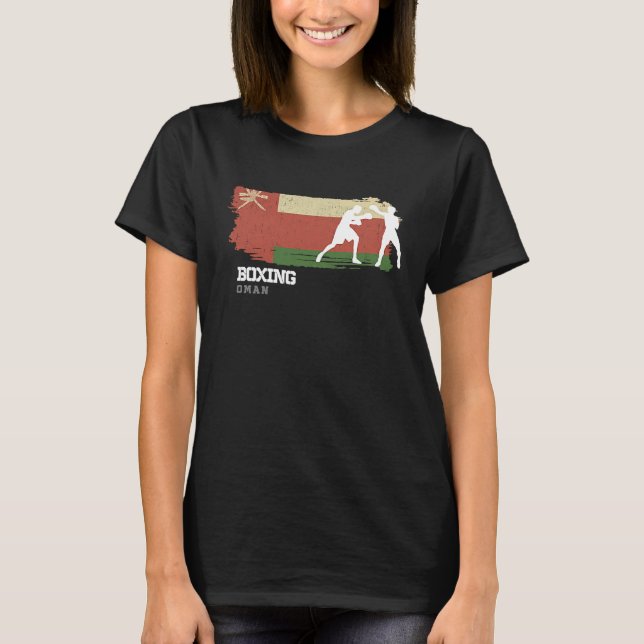 Boxing Oman Combat Sports Fighter Boxing T-Shirt (Front)