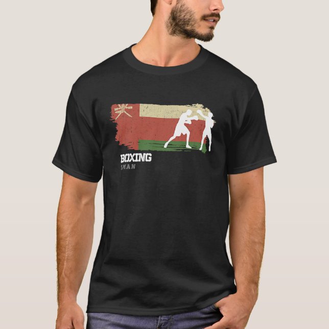 Boxing Oman Combat Sports Fighter Boxing T-Shirt (Front)