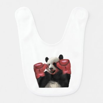 Boxing Panda Bib by Moma_Art_Shop at Zazzle