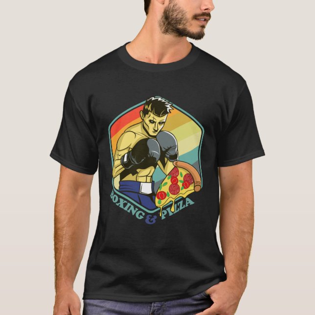 Boxing Pizza Bout Knockdown Italian Pasta Foodie S T-Shirt (Front)