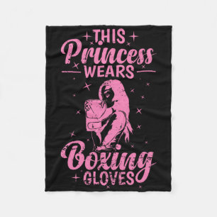 Boxing Princess  Fleece Blanket
