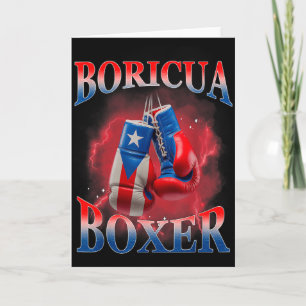 Boxing Puerto Rico Boricua Boxer Puerto Rican Card