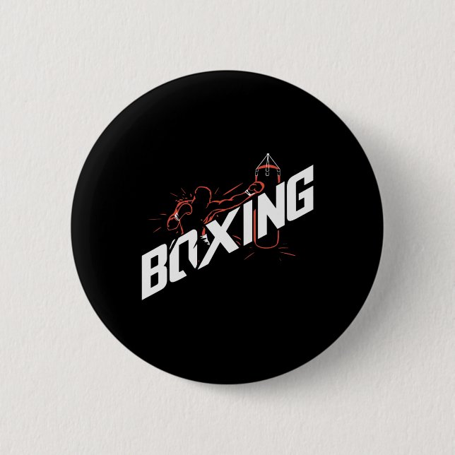 Boxing Punching Byg Boxing Kickboxing Boxing Lover Button (Front)