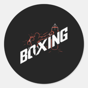 Boxing Punching Byg Boxing Kickboxing Boxing Lover Classic Round Sticker