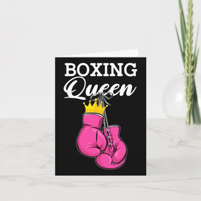 Boxing Queen Boxing Player Sport Lover Boxer  Card (Front)