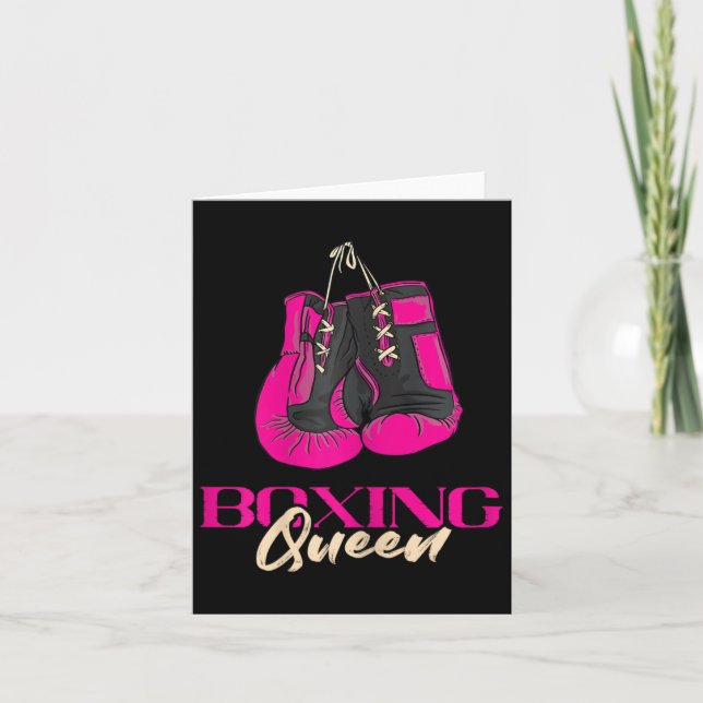 Boxing Queen Kickboxer Kickboxing Boxing Gloves Bo Card (Front)