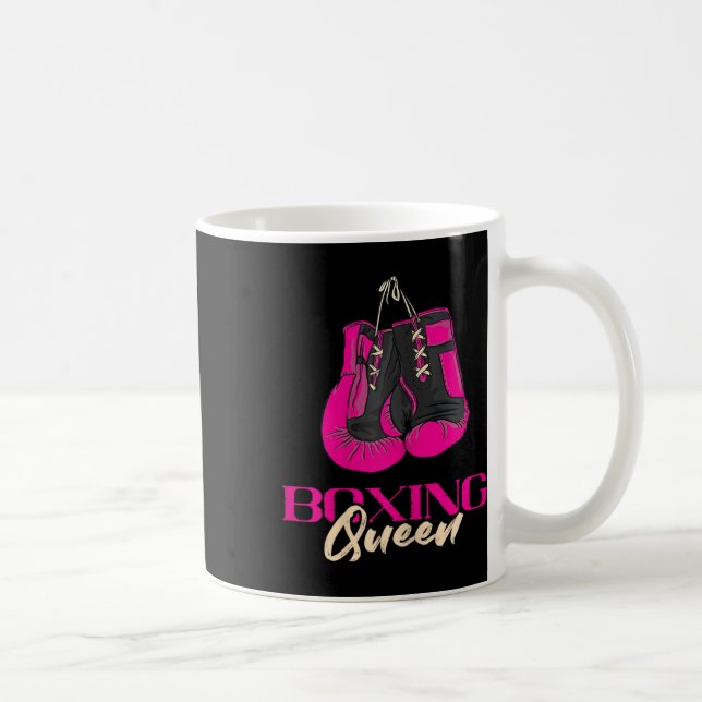 Boxing Queen Kickboxer Kickboxing Boxing Gloves Bo Coffee Mug (Right)
