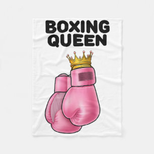 Boxing Queen Womens Boxing Girls Boxer Boxing 1 Fleece Blanket