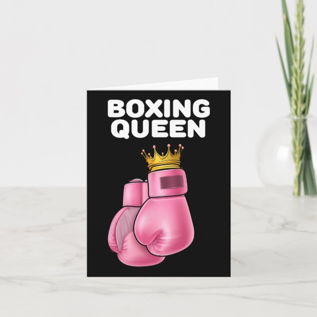 Boxing Queen Womens Boxing Girls Boxer Boxing  Card (Front)