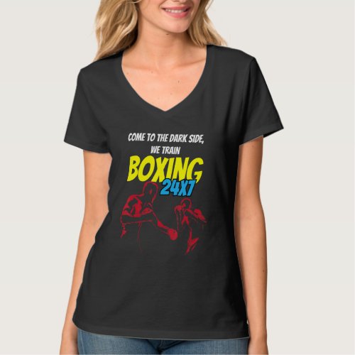 Boxing Quote Vintage Boxer Boxing Gloves Design T_Shirt