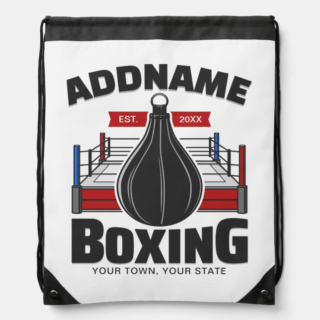 Boxing Ring ADD NAME Boxer Gym Speed Bag (Front)