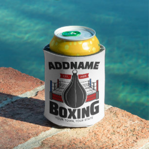 Boxing Ring ADD NAME Boxer Gym Speed Bag Can Cooler