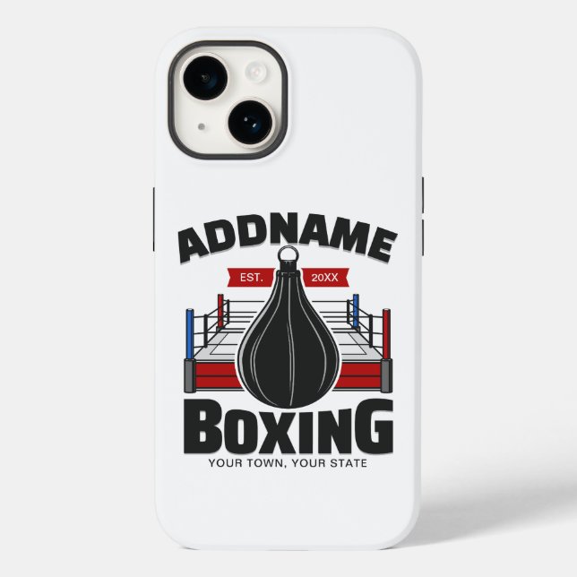 Boxing Ring ADD NAME Boxer Gym Speed Bag Case-Mate iPhone Case (Back)