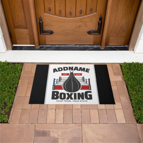 Boxing Ring ADD NAME Boxer Gym Speed Bag Doormat