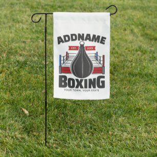 Boxing Ring ADD NAME Boxer Gym Speed Bag Garden Flag