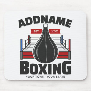 Boxing Ring ADD NAME Boxer Gym Speed Bag Mouse Pad