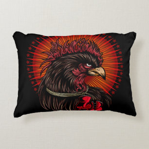 Boxing Rooster Accent Pillow