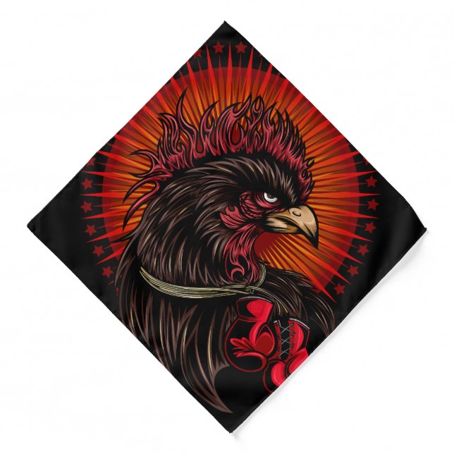 Boxing Rooster Bandana (Front)