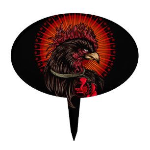 Boxing Rooster Cake Topper