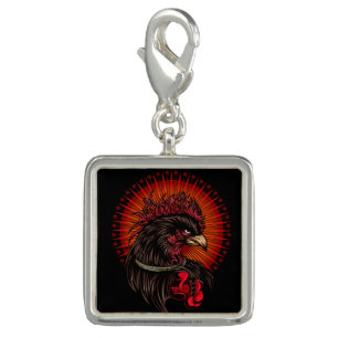 Boxing Rooster Charm